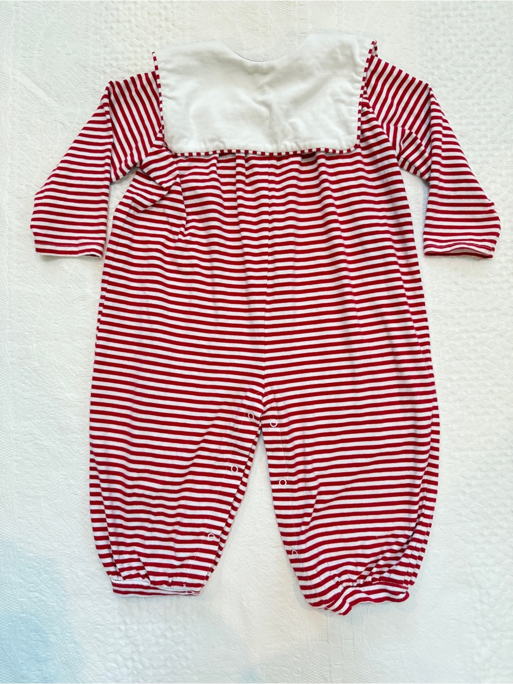 C&L Striped Red White Romper Toddler Boys 2T Christmas